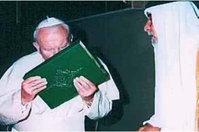 Paul John Paul II Kissing the Koran